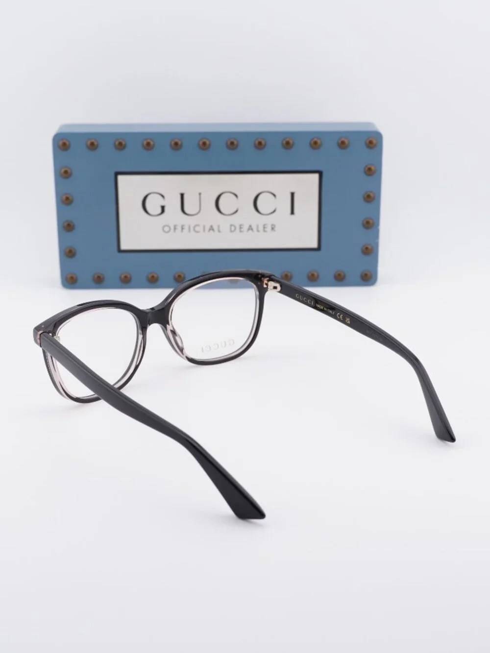 Gucci GG1816O 003 Cat Eye Eyeglasses - Black on Pink 51mm